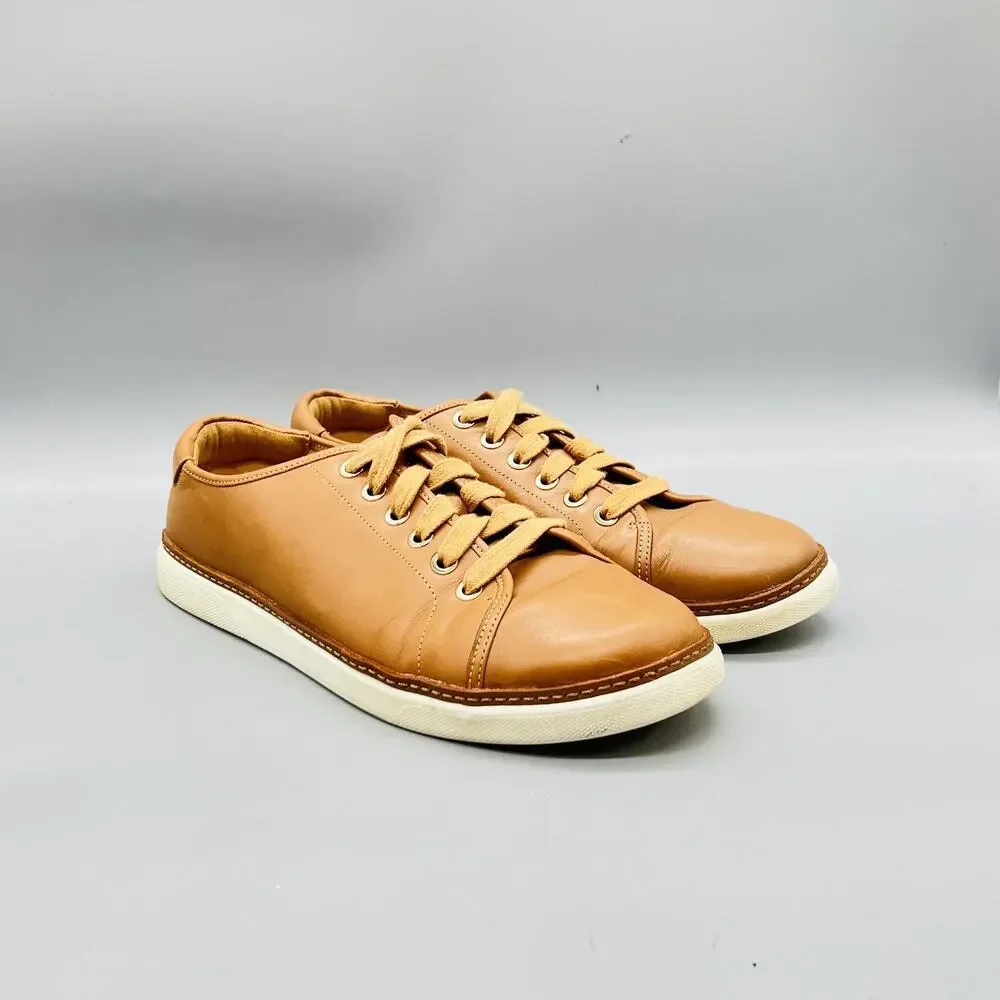 Vionic Shoes Womens 9 Brown Leather Leah Lace Up Walking Sneakers Comfort Casual